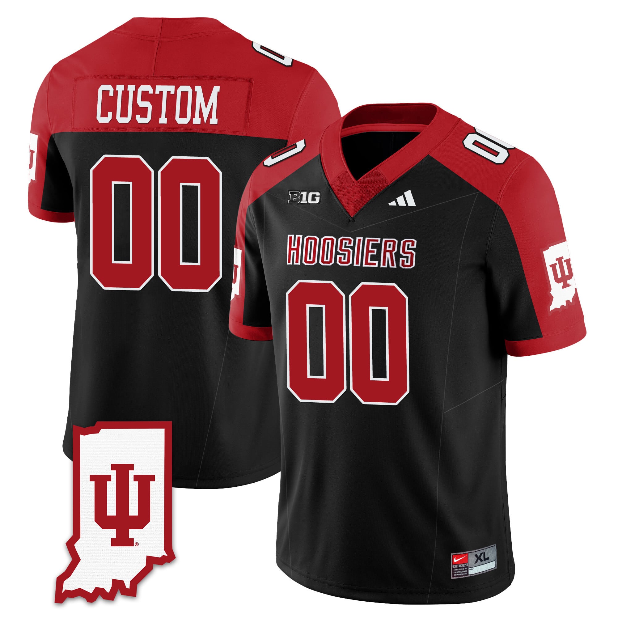 Custom Indiana Hoosiers Football Limited Vapor Jersey - All Stitched