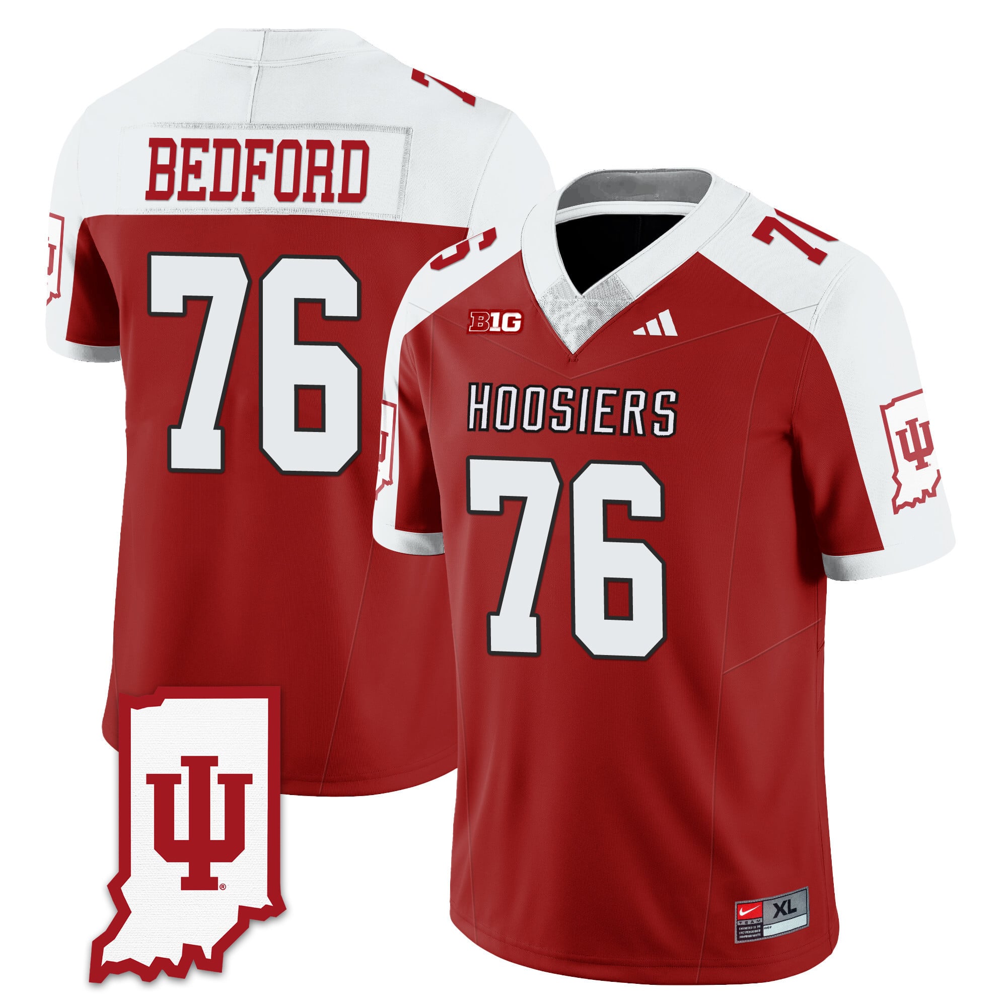 Men's Indiana Hoosiers Football Jersey All Stitched - Indiana Map