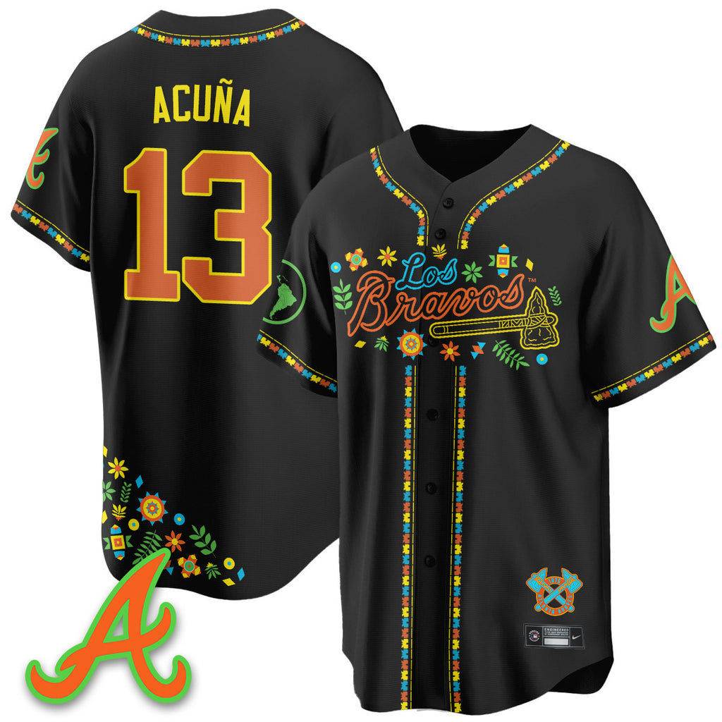 Men's Atlanta Braves 2025 "Los Bravos" Jersey - All Stitched