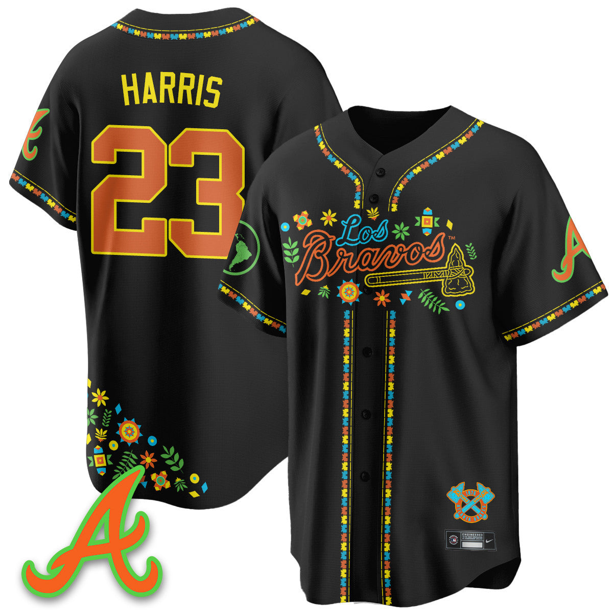 Atlanta Braves 2025 "Los Bravos" Jersey - All Stitched