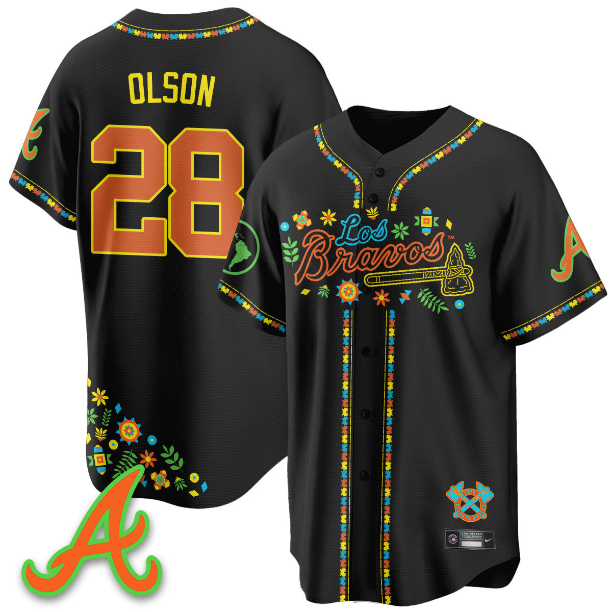 Atlanta Braves 2025 "Los Bravos" Jersey - All Stitched
