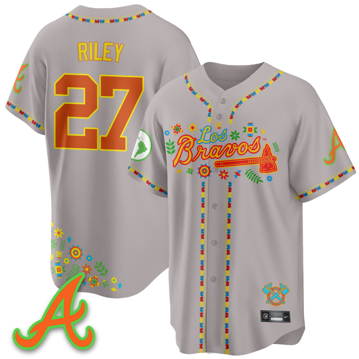 Atlanta Braves 2025 "Los Bravos" Jersey - All Stitched