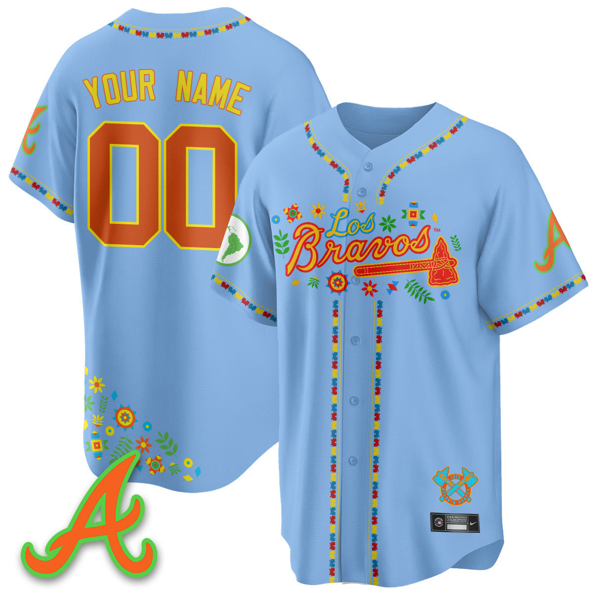 Women's Atlanta Braves 2025 "Los Bravos" Jersey - All Stitched