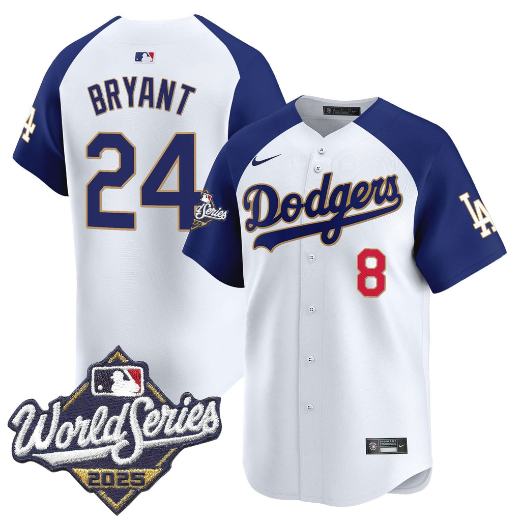 Dodgers 2025 World Series Gold Trim Vapor Premier Limited Jersey - Stitched