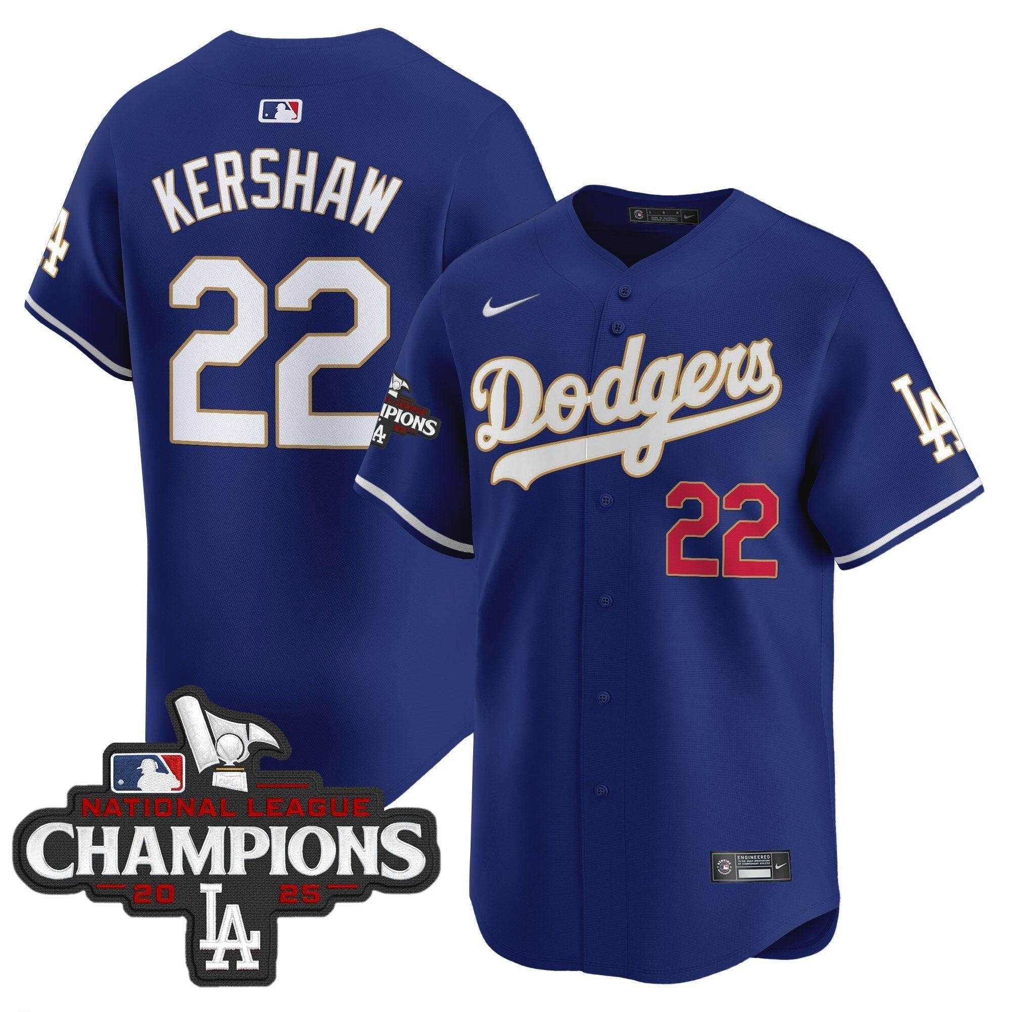 Dodgers 2025 National League Champions Vapor Premier Limited Jersey - Stitched