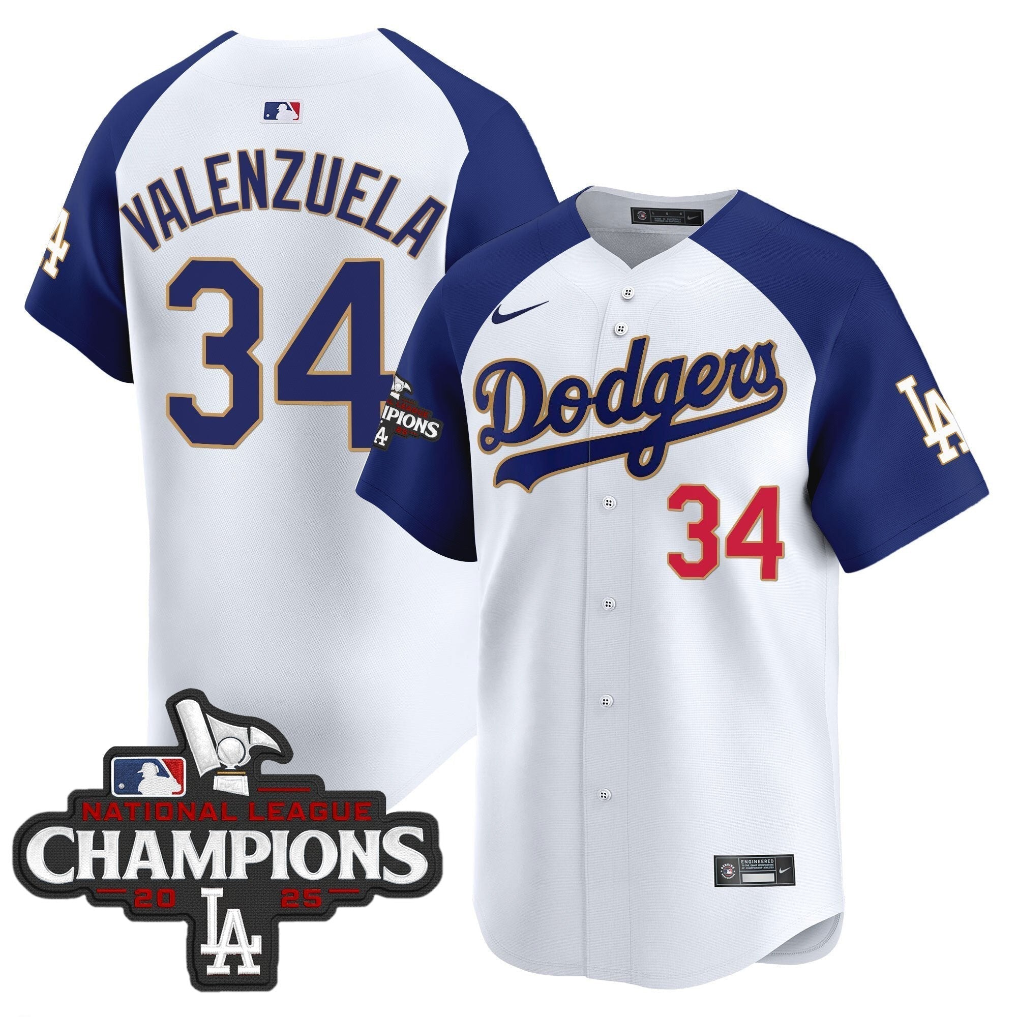Dodgers 2025 National League Champions Vapor Premier Limited Jersey - Stitched