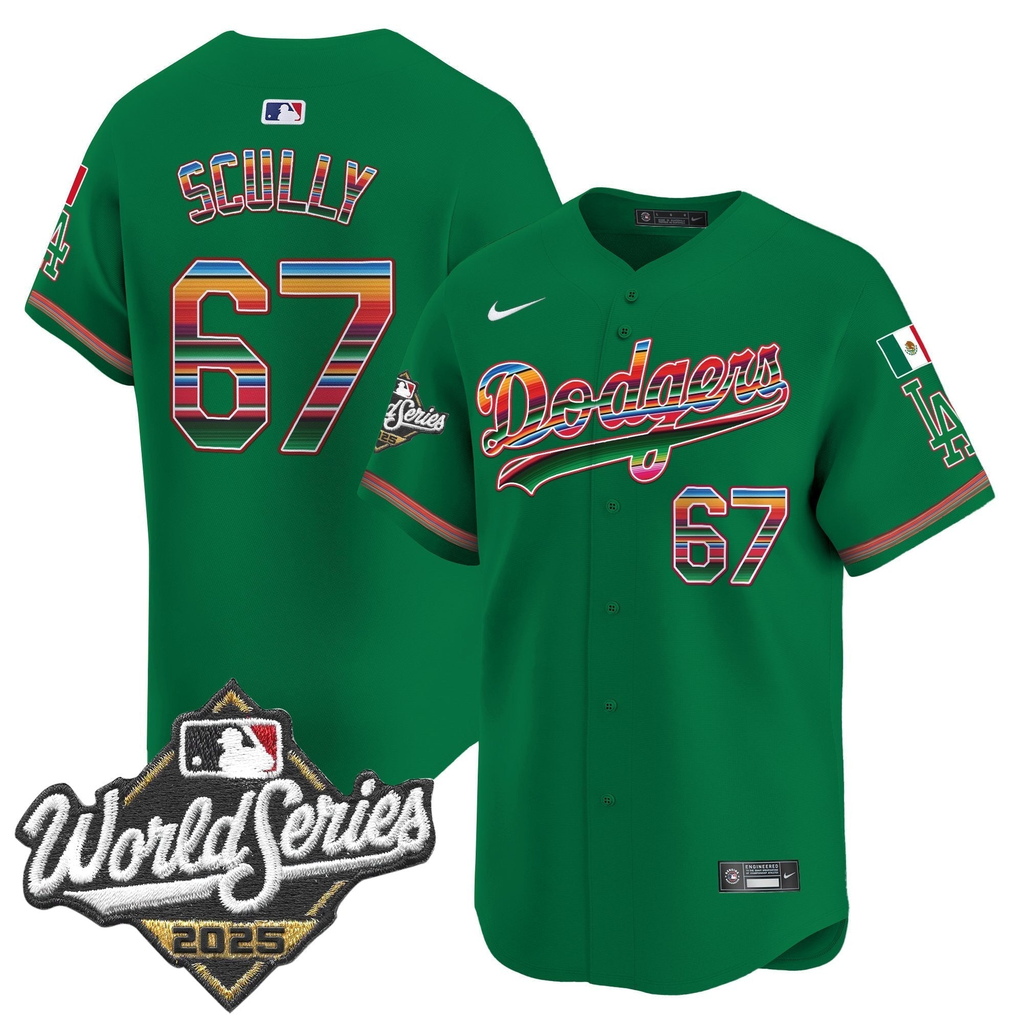 Dodgers Mexico 2025 World Series Vapor Premier Limited Jersey - Stitched