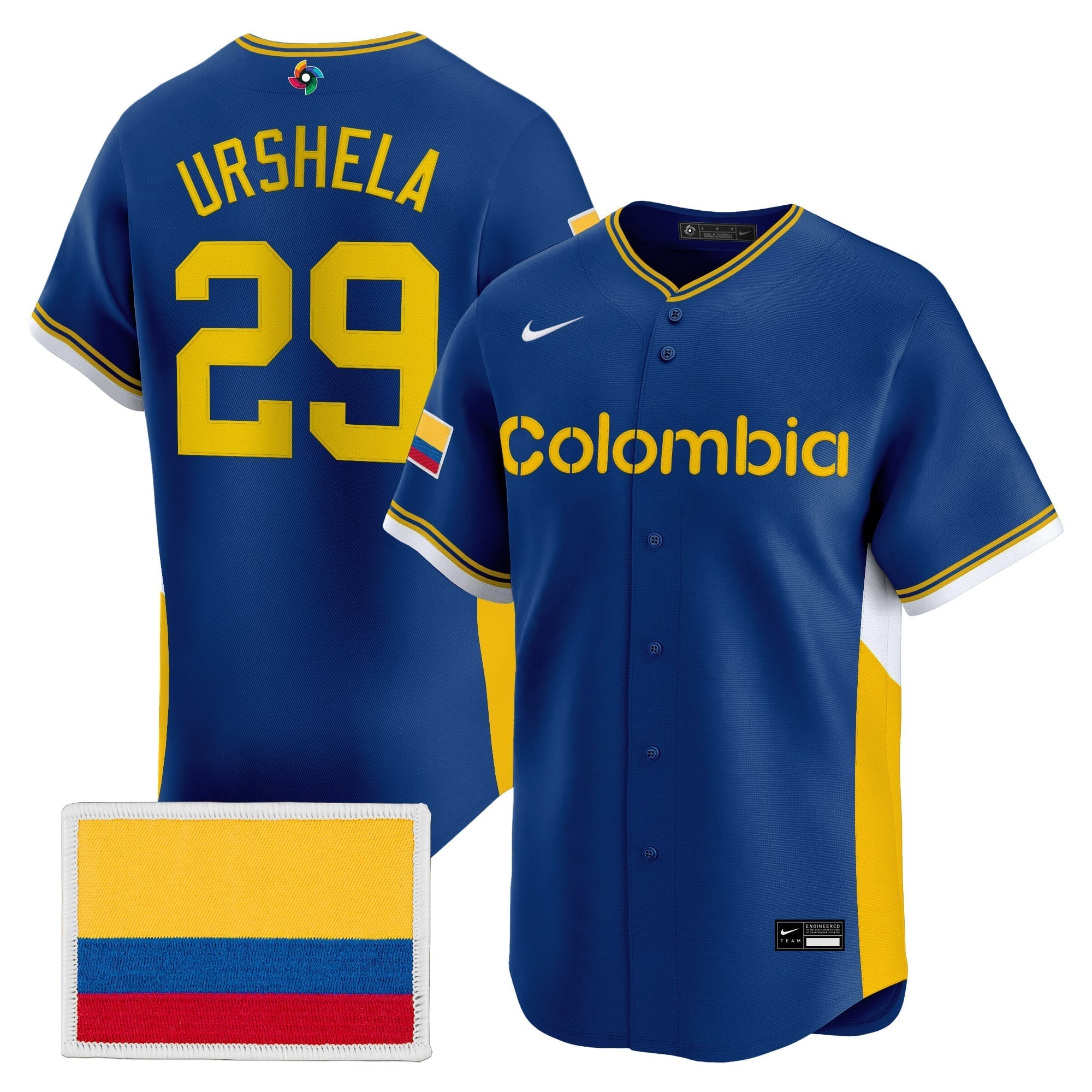 Team Colombia 2026 World Baseball Classic Vapor Premier Jersey - Stitched