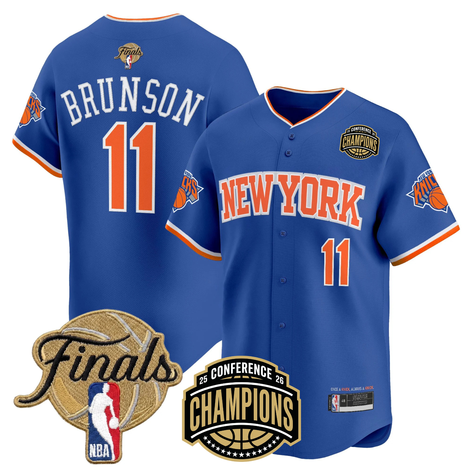 NYK 2026 Finals Vapor Baseball Gold Jersey - Stitched (Tiktok)