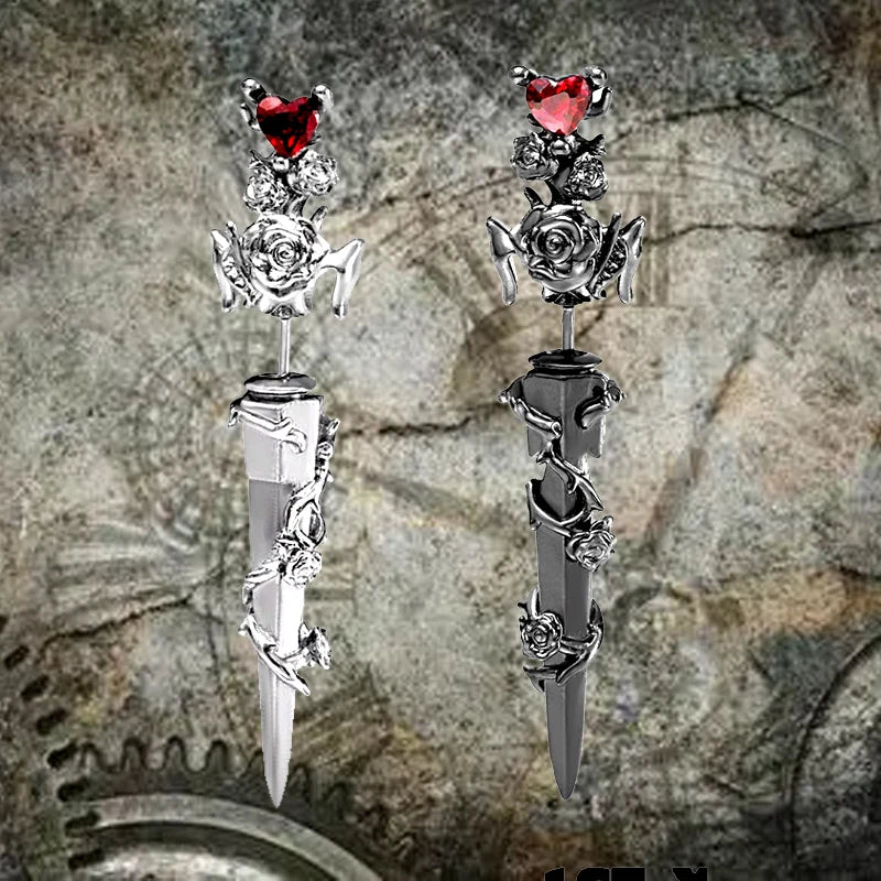 2024 Y2K DIY Rock Punk Style Men's Earrings  Neutral earrings Ear Buckles Earstuds  Steampunk Womens 925 silver needle Earrings
