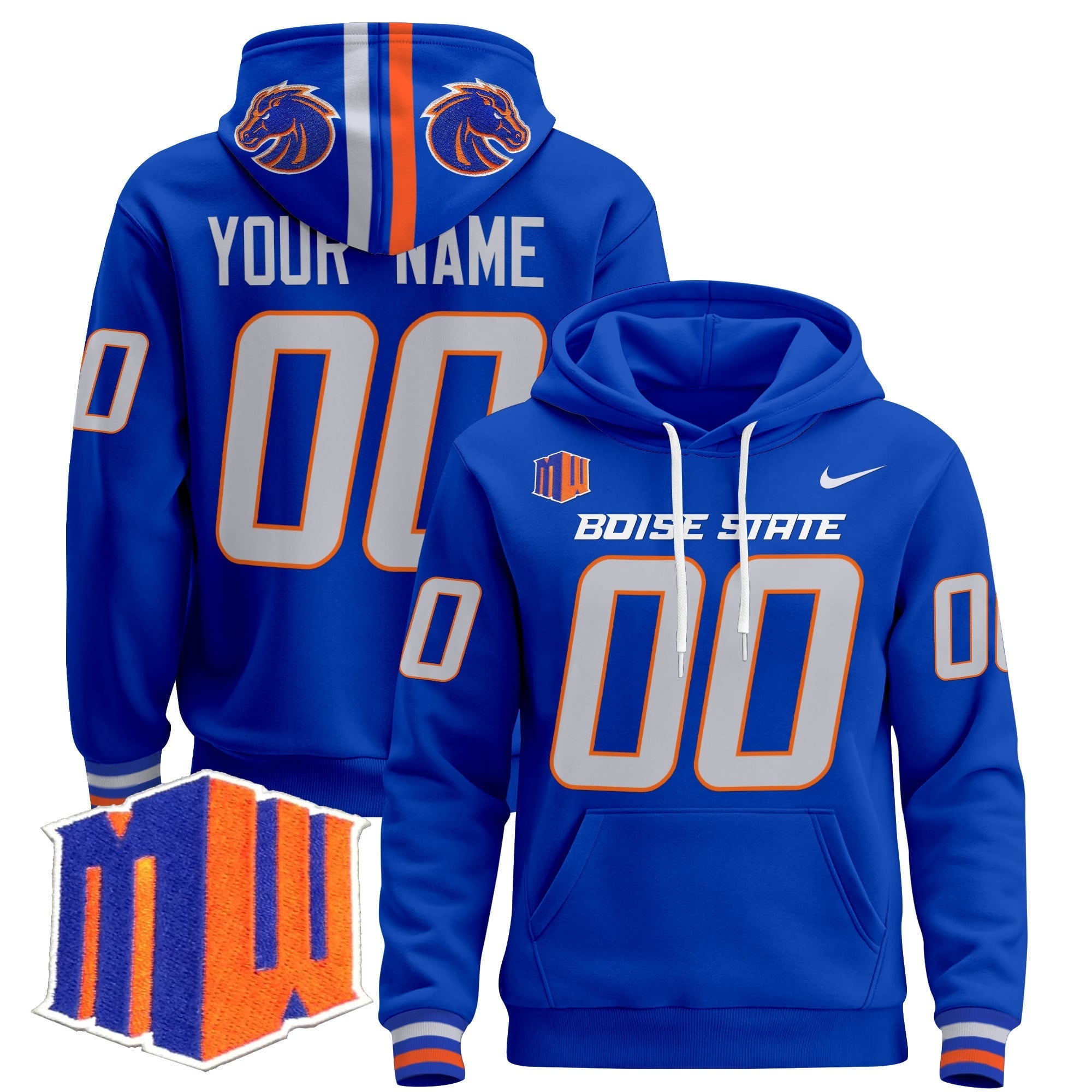 Boise State Broncos 2024 Custom Pullover Hoodie