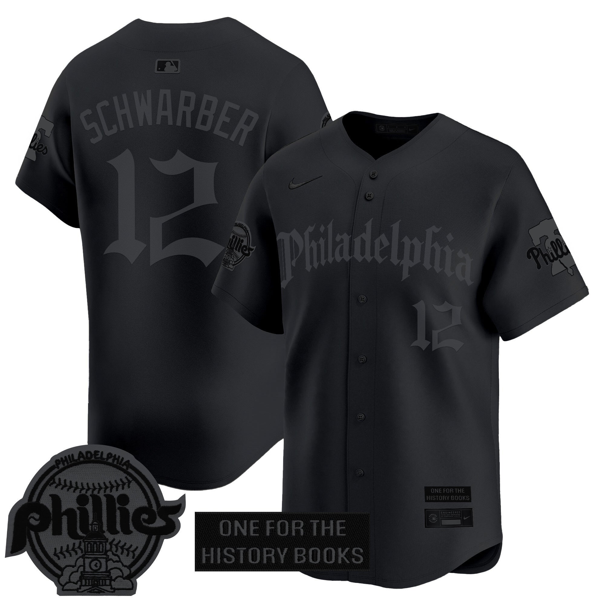 Men's Phillies 'Retro Newspaper Edition' Vapor Premier Limited Jersey - All Stitched