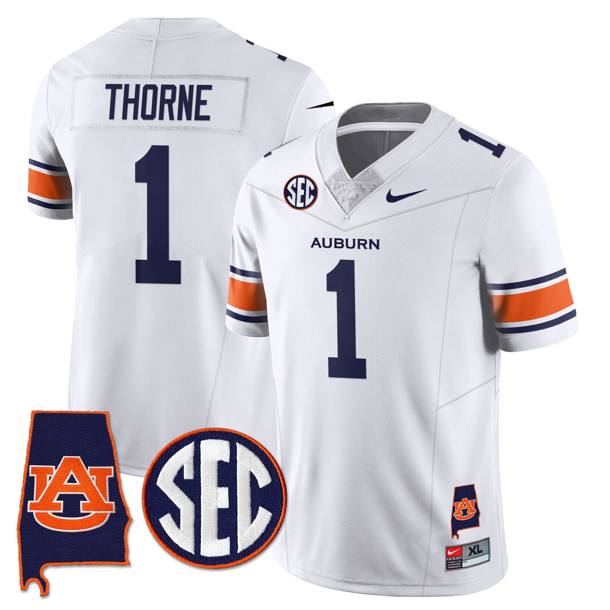 Auburn Tigers Alabama Patch Vapor Limited Jersey - All Stitched