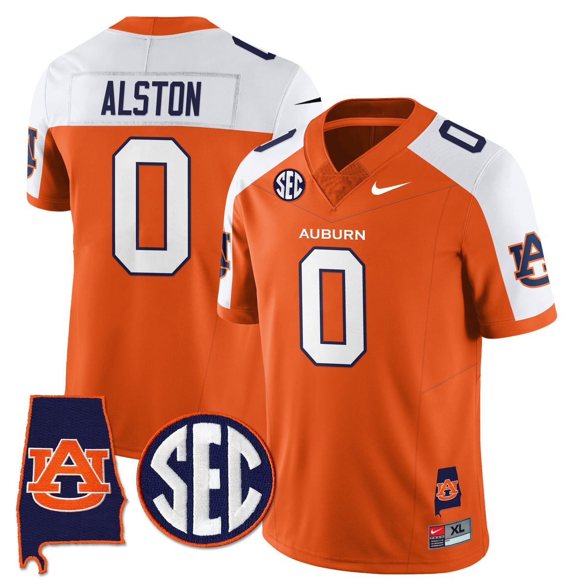 Auburn Tigers Alabama Patch Vapor Limited Jersey - All Stitched