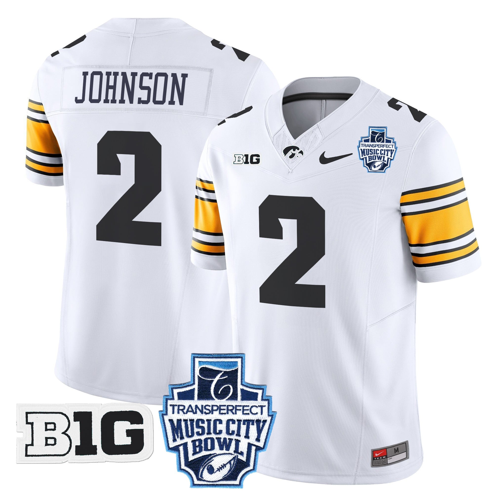 Men's Iowa Hawkeyes 2024 Music City Bowl Vapor Limited Jersey - All Stitched