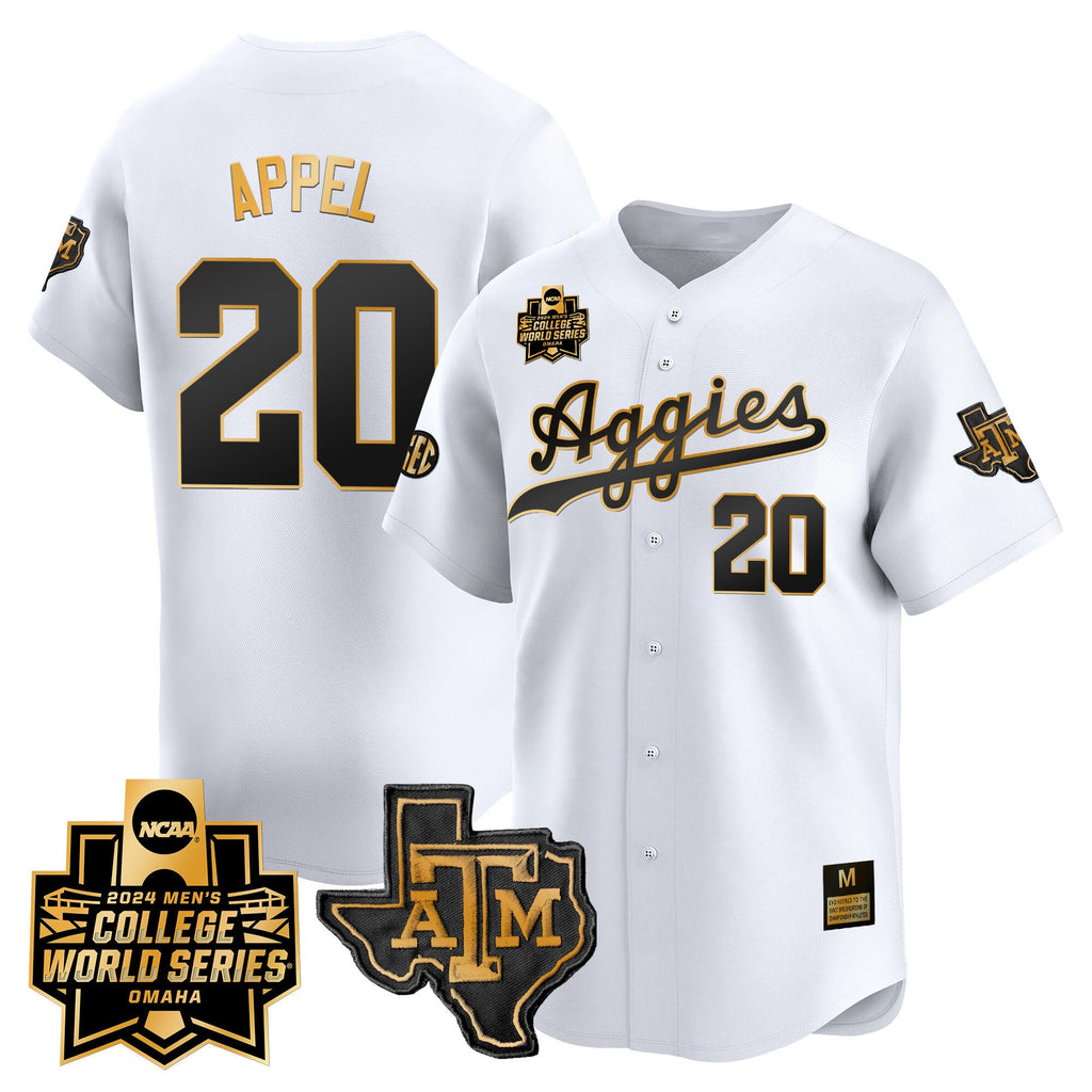 Men's Texas A&M Aggies 2024 College World Series Vapor Premier Limited Jersey - All Stitched
