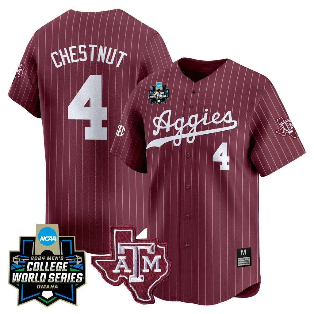 Men's Texas A&M Aggies 2024 College World Series Vapor Premier Limited Jersey - All Stitched