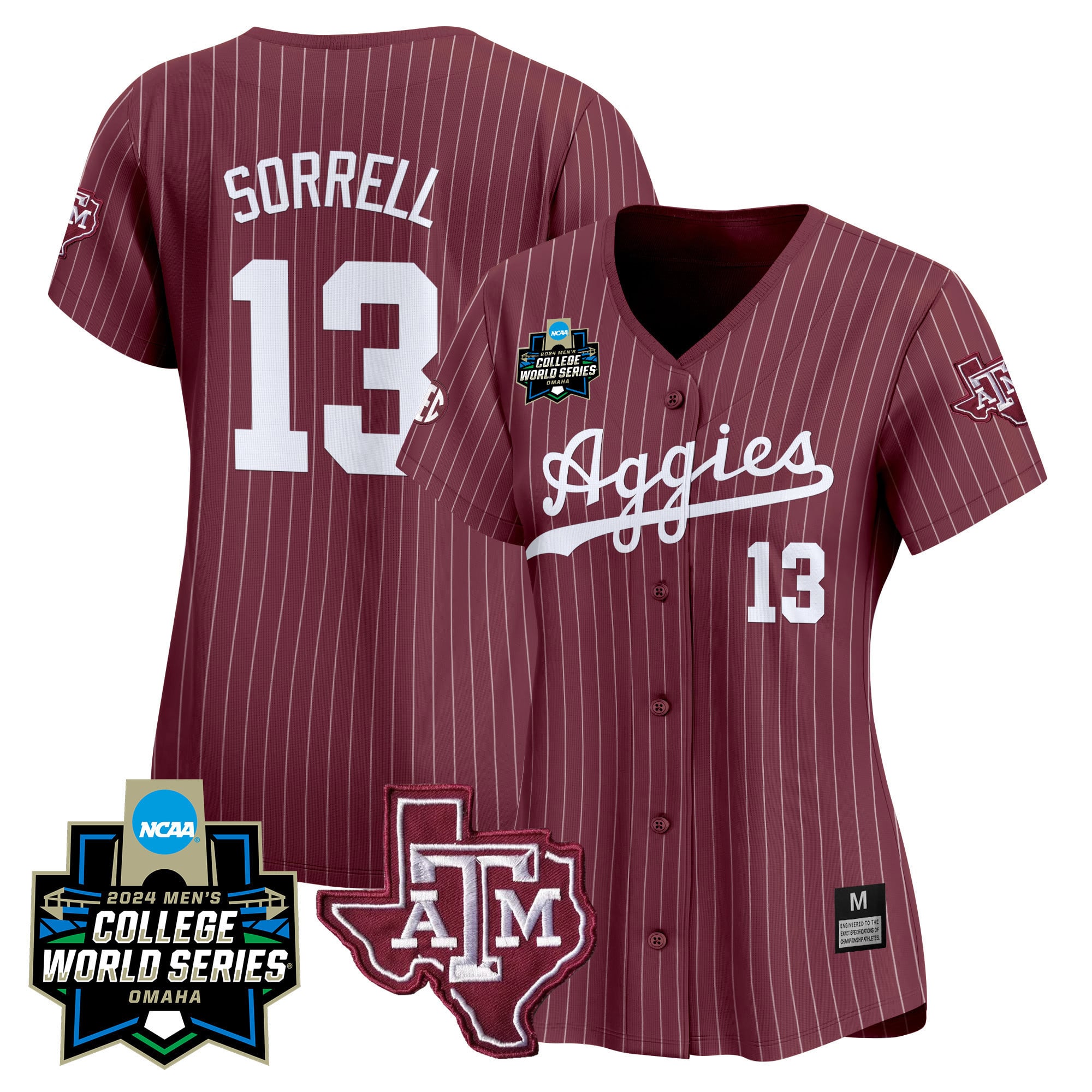 Women's Texas A&M Aggies 2024 College World Series Vapor Premier Limited Jersey - All Stitched