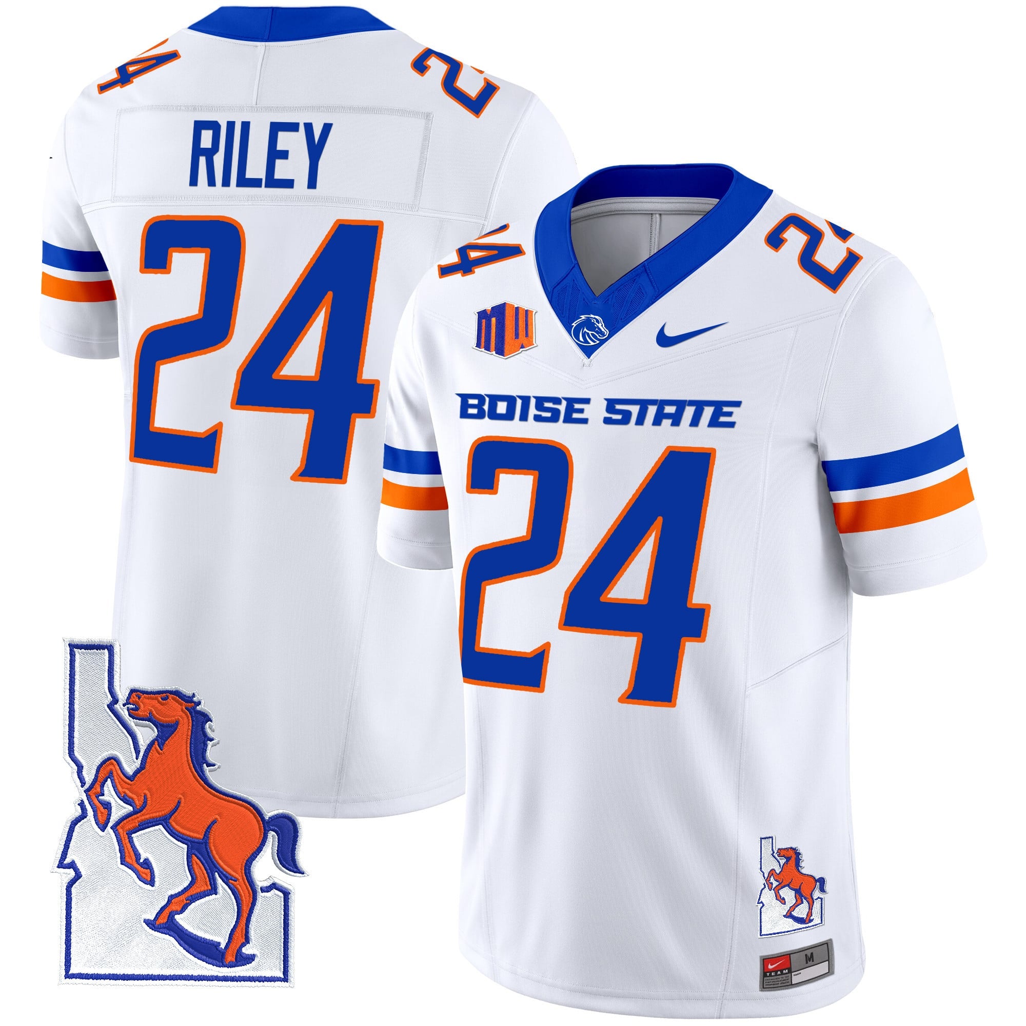 Men's Boise State Broncos 2024 Map Patch Vapor Limited Jersey - All Stitched