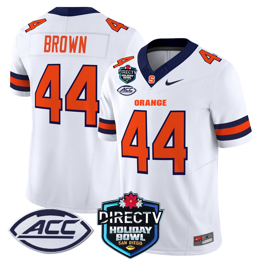 Men's Syracuse Orange 2025 Holiday Bowl Patch Vapor Limited Jersey - All Stitched